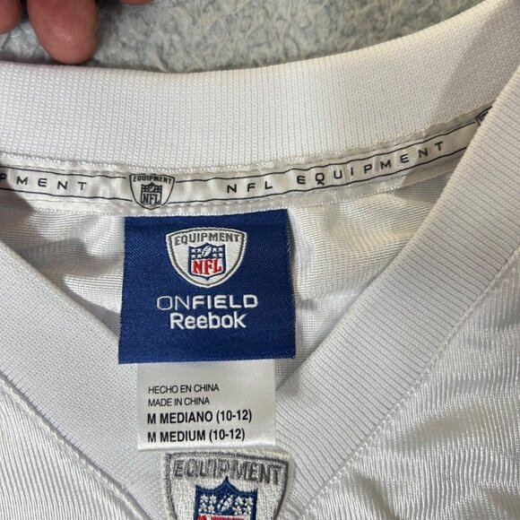 Reebok NFL New York Jets Jersey M (10-12) White Brett Favre #4 Onfield - Picture 3 of 13